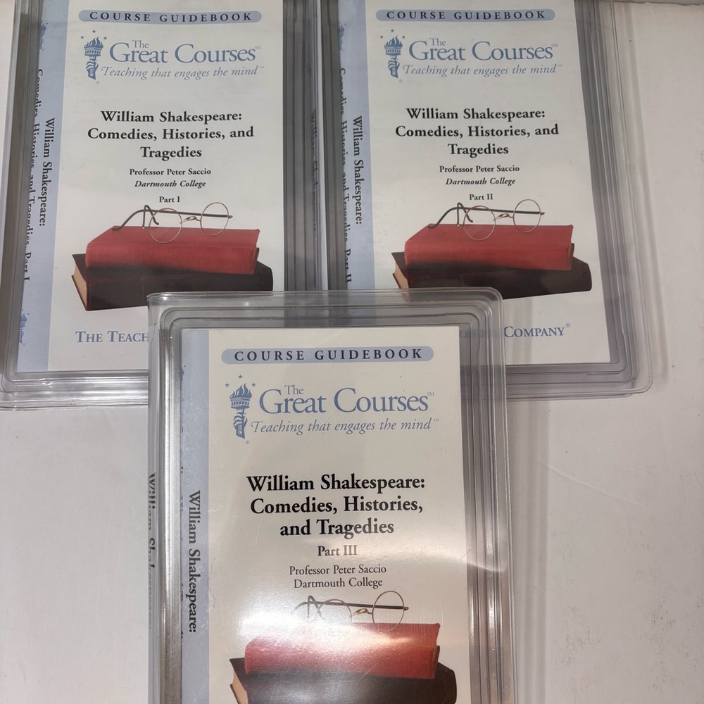 The Great Courses Shakespeare Parts 1-3 Audiobook CD Comedies Histories Tragedy